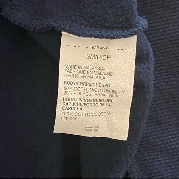 Under Armour Zip Up Hoodie Navy Loose Fit Small Hooded Sweatshirt - Picture 10 of 11